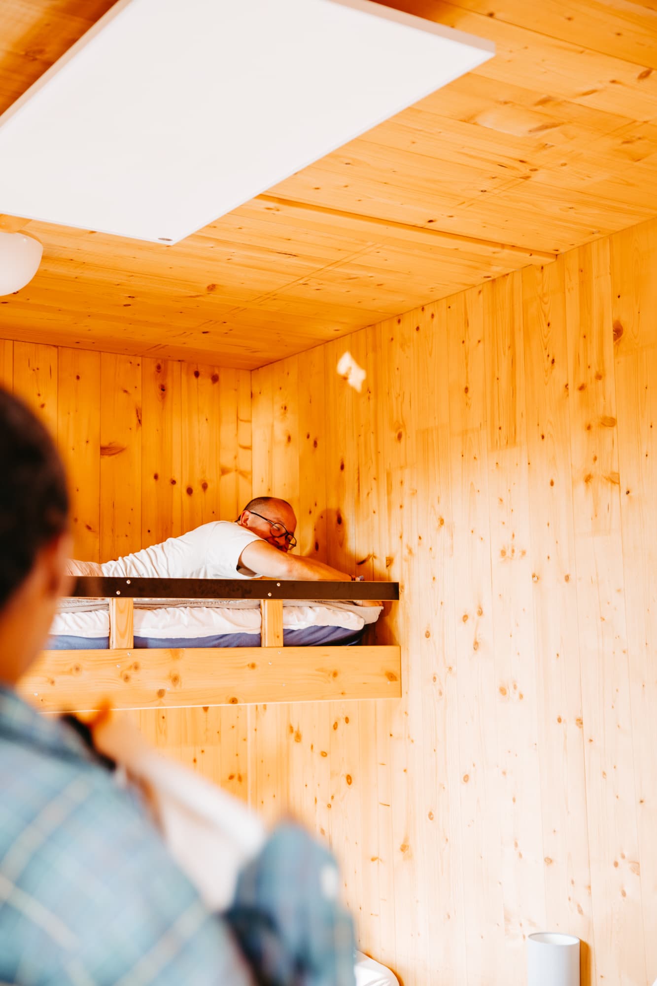 Wooden dormitory interior